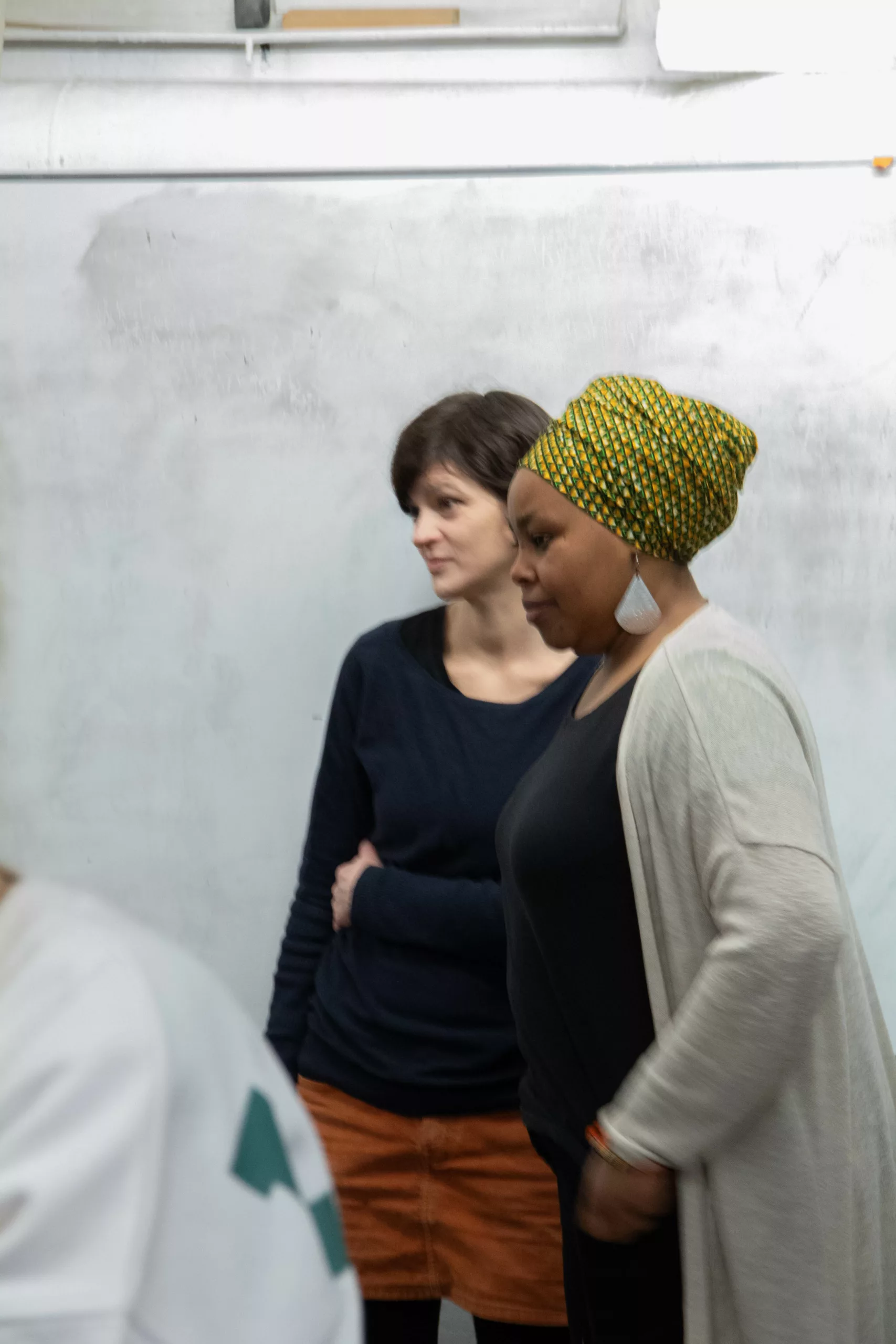 Two women talking